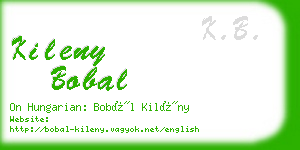 kileny bobal business card